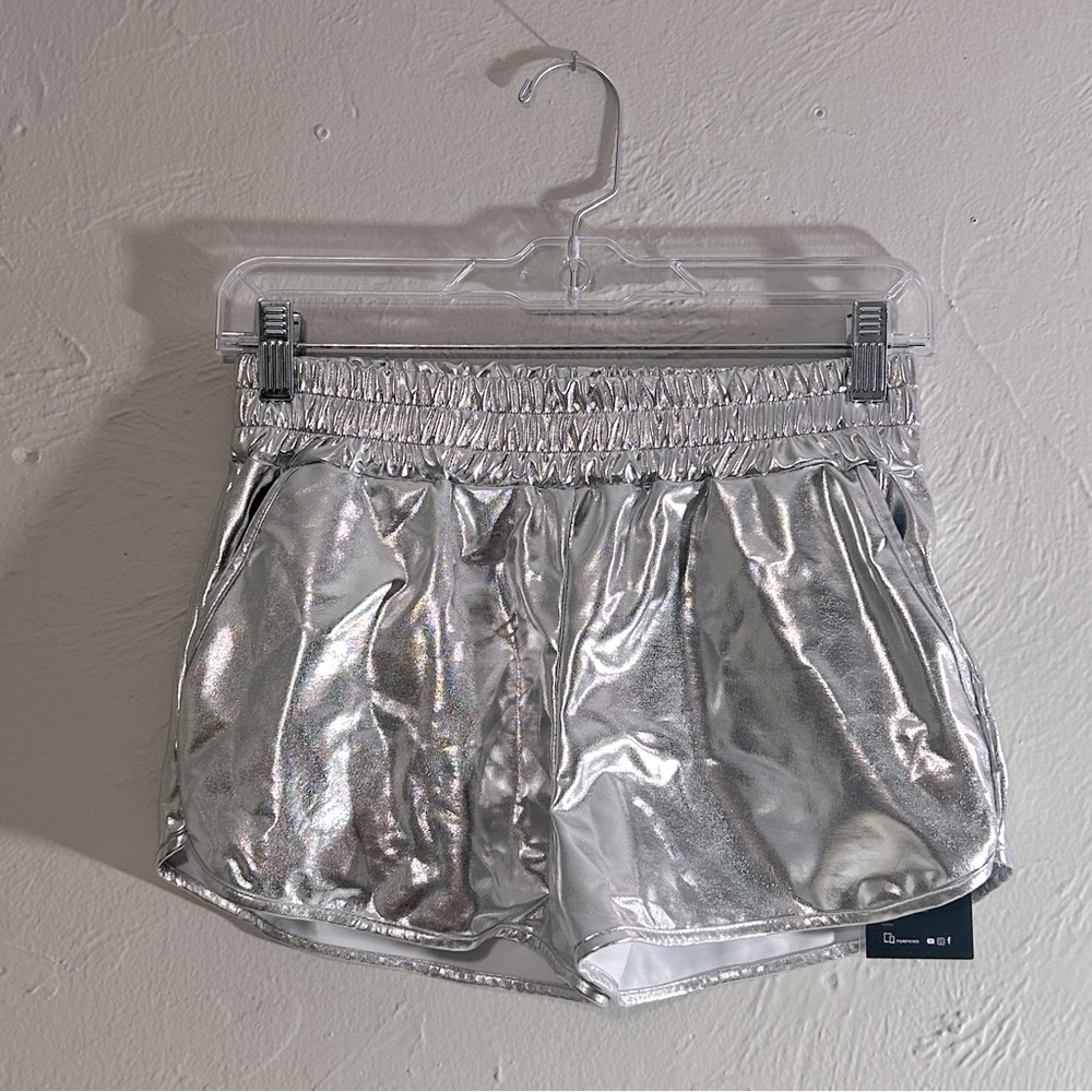 Pumpkino Metallic gray shorts- Size Medium